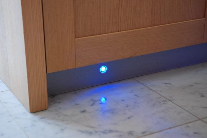 LED plinth lighting in kitchen