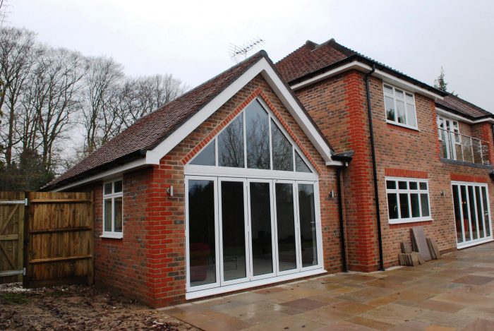 Feature glazing in vaulted family room