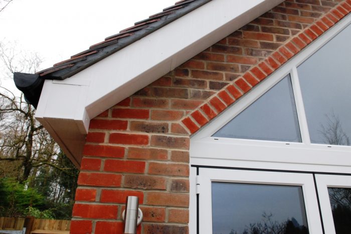 Feature glazing in vaulted family room