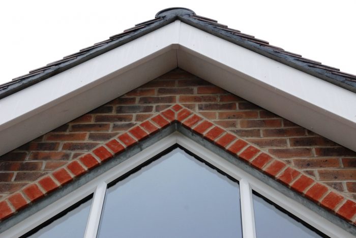 Feature glazing in vaulted family room