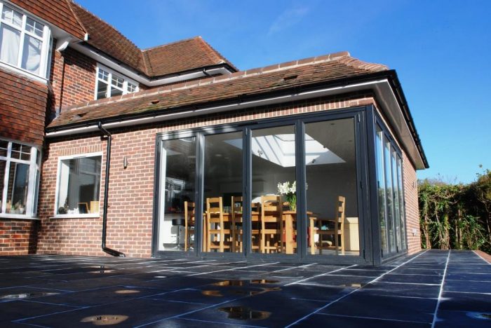 Orangery style extension with bi-fold doors