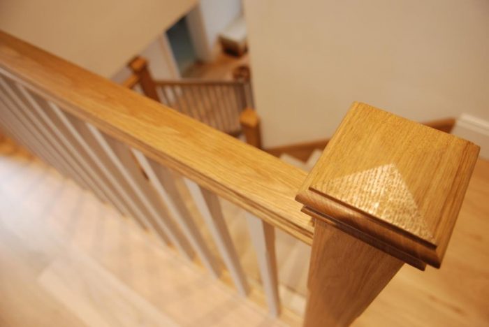 Part oak/part painted staircase