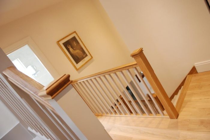 Part oak/part painted staircase